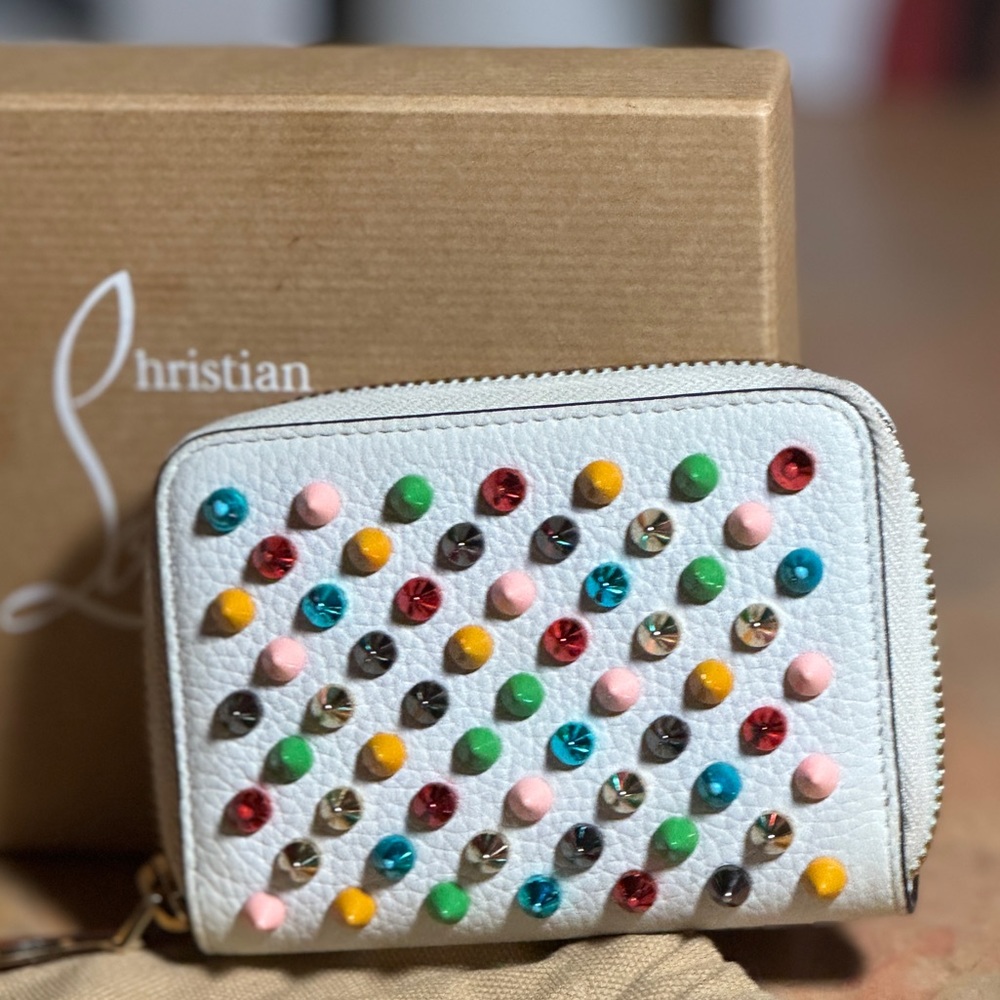 CHRISTIAN LOUBOUTIN STUDDED POUCH - Picture 1 of 5